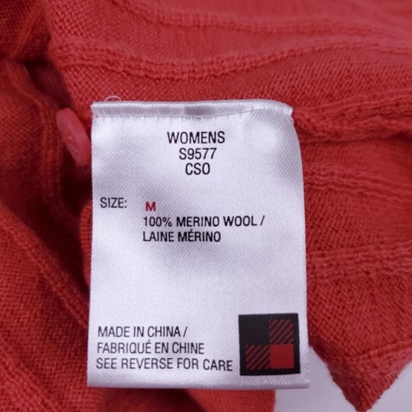 Woolrich ribbed orange merino wool cardigan - Picture 7 of 10